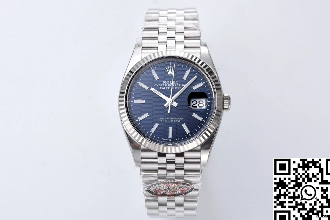 Blue Clean 36mm M126234 Factory Rolex Datejust Motif Dial 0707